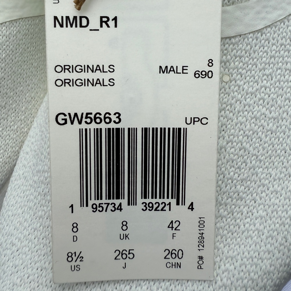 Adidas NMD R1 White Sneakers with custom neon crystals on all 4 logos - Picture 8 of 8